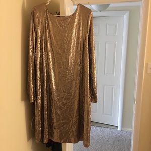 Sequins plus size dress